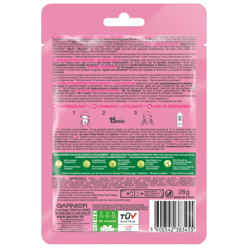 Garnier Hydra Bomb Cloth Mask Sakura