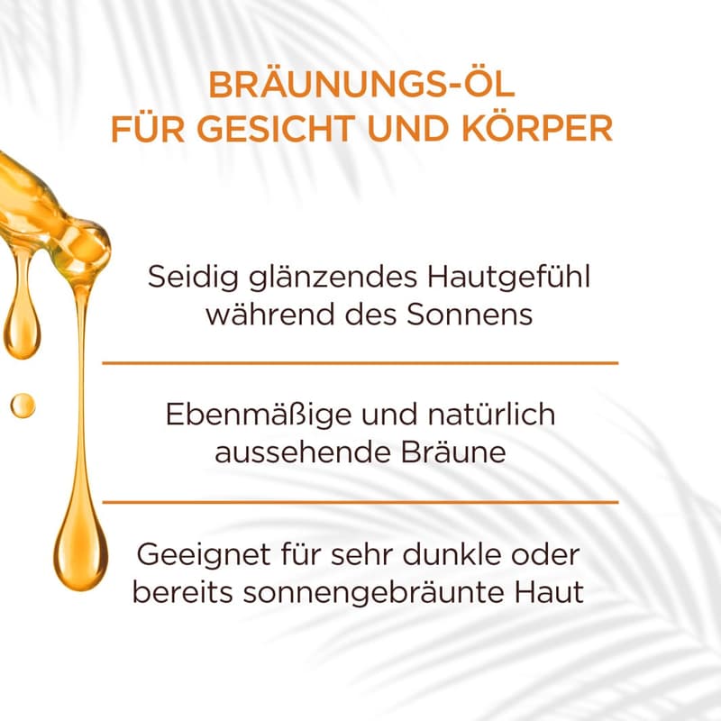 Garnier Ambre Solaire Ideal Bronze Tanning Oil with Coconut