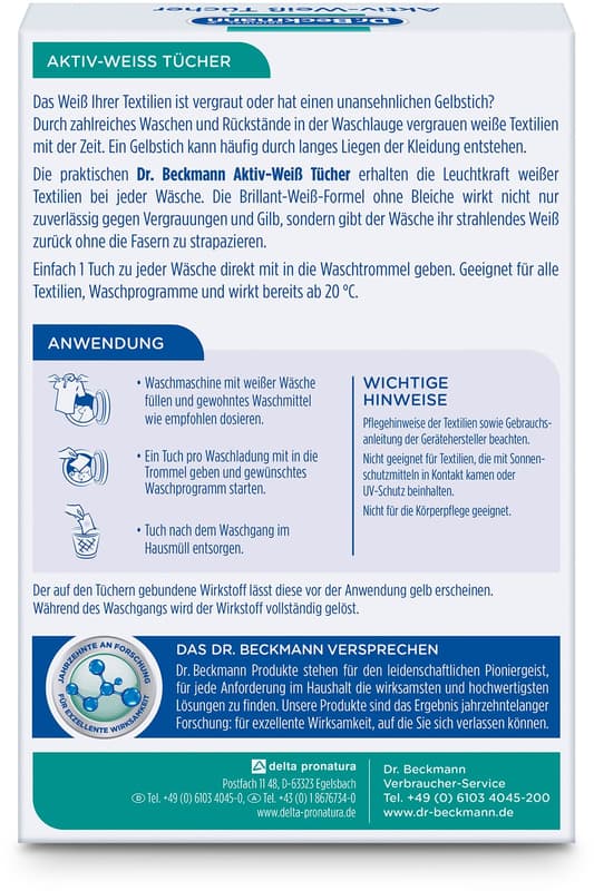 Dr. Beckmann Aktiv-Weiß Tücher