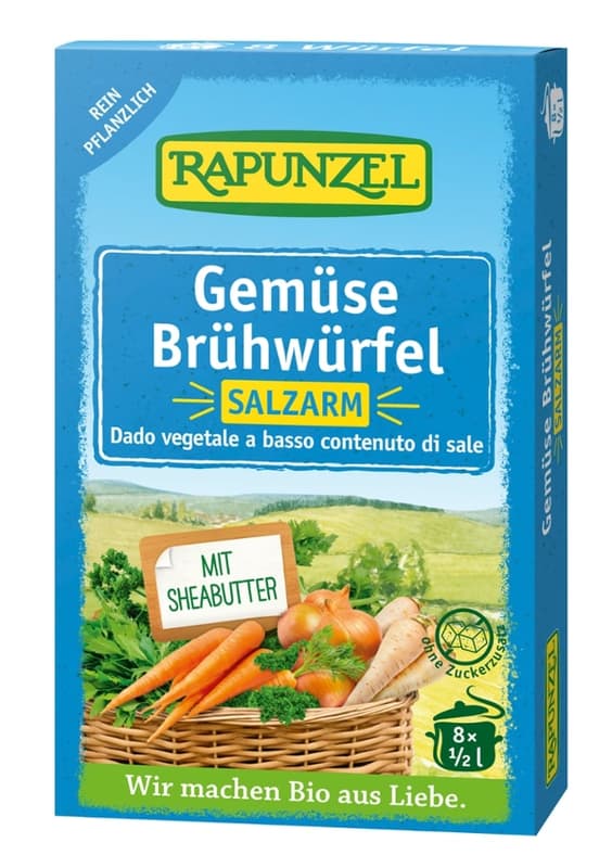 Rapunzel BIO vegetable stock cube low salt, with organic yeast