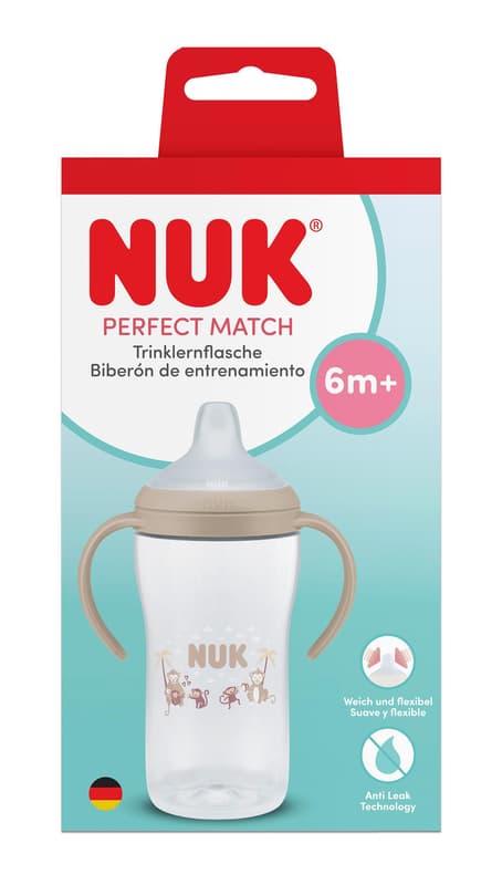 NUK Perfect Match Trinklernflasche Affe 260ml