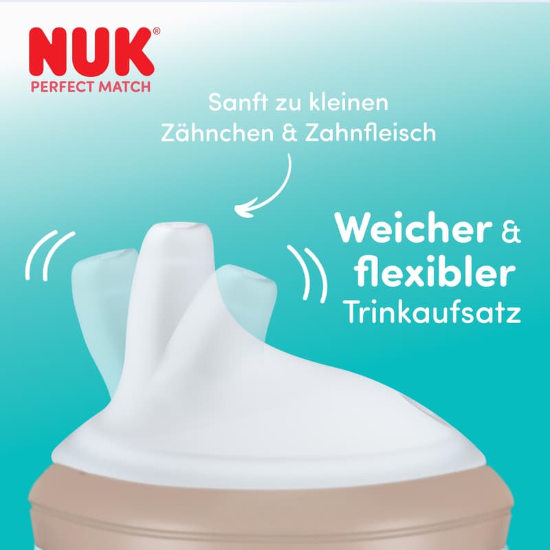 NUK Perfect Match Trinklernflasche Affe 260ml