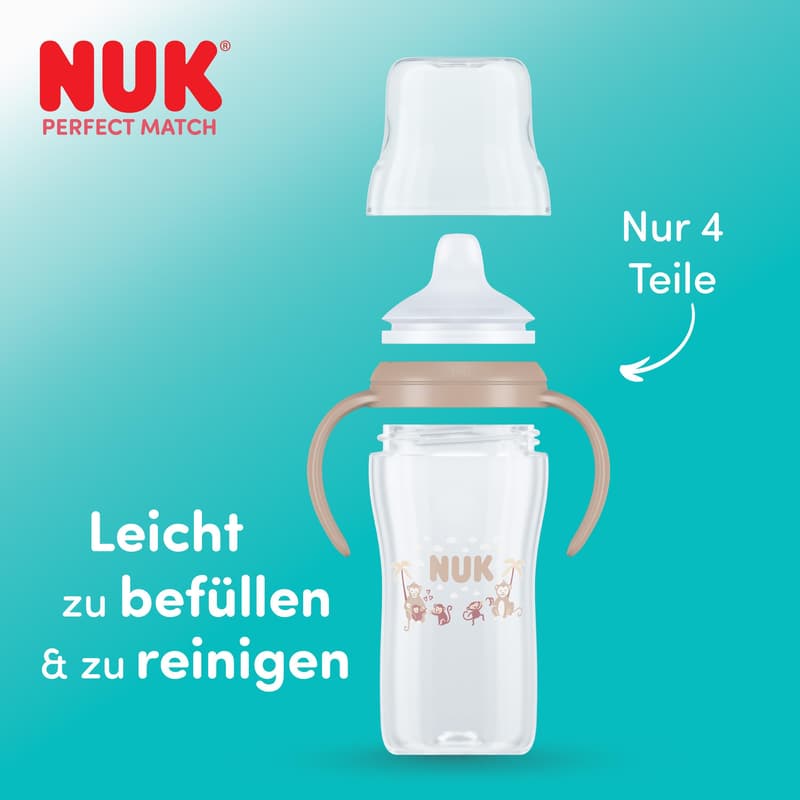 NUK Perfect Match Trinklernflasche Affe 260ml