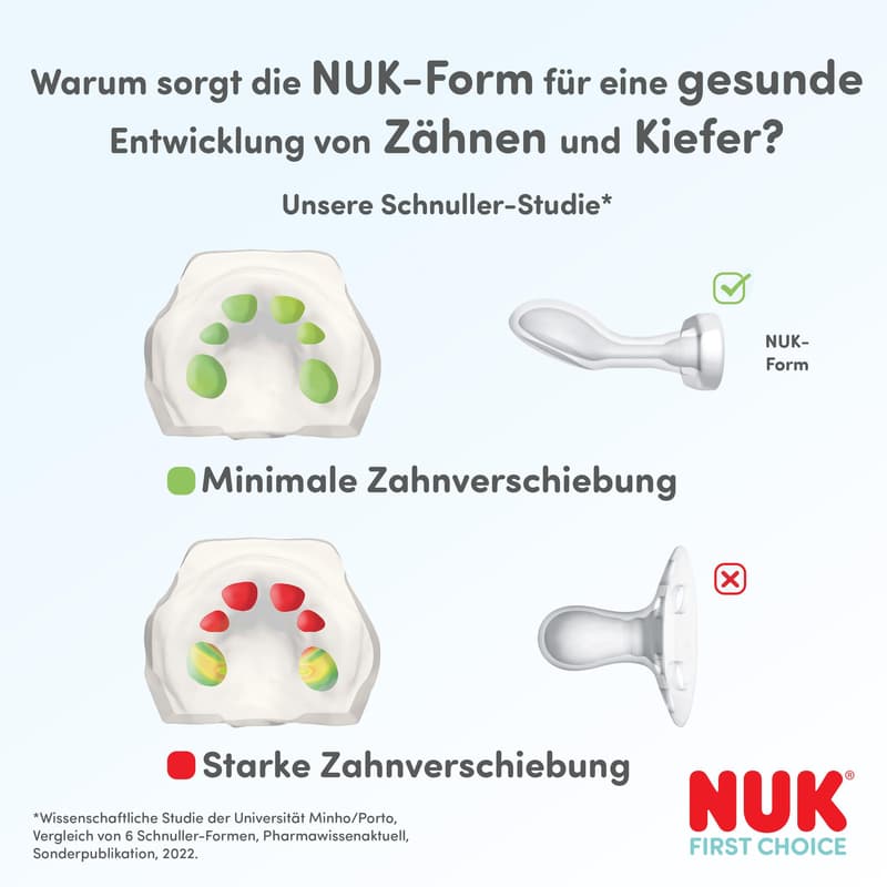 NUK First Choice Night Silikon-Schnuller Hase & Schaf 0-6 Monate