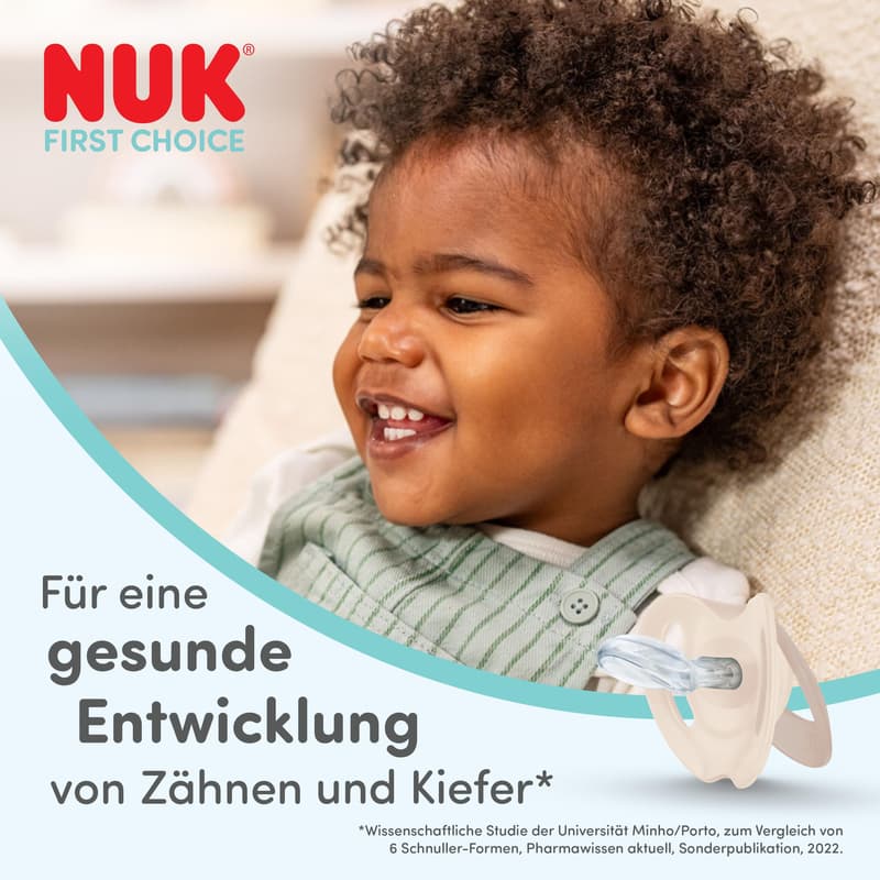 NUK First Choice Night Silikon-Schnuller Hase & Schaf 0-6 Monate