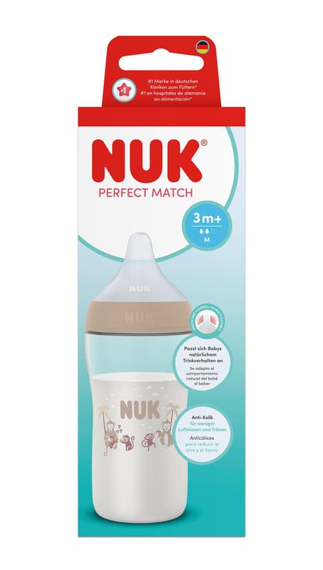 NUK Perfect Match Babyflasche Affen 260ml