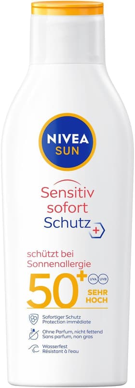 NIVEA Sun Sensitive Immediate Protect Lotion Sun Allergy SPF 50+ 200 ml