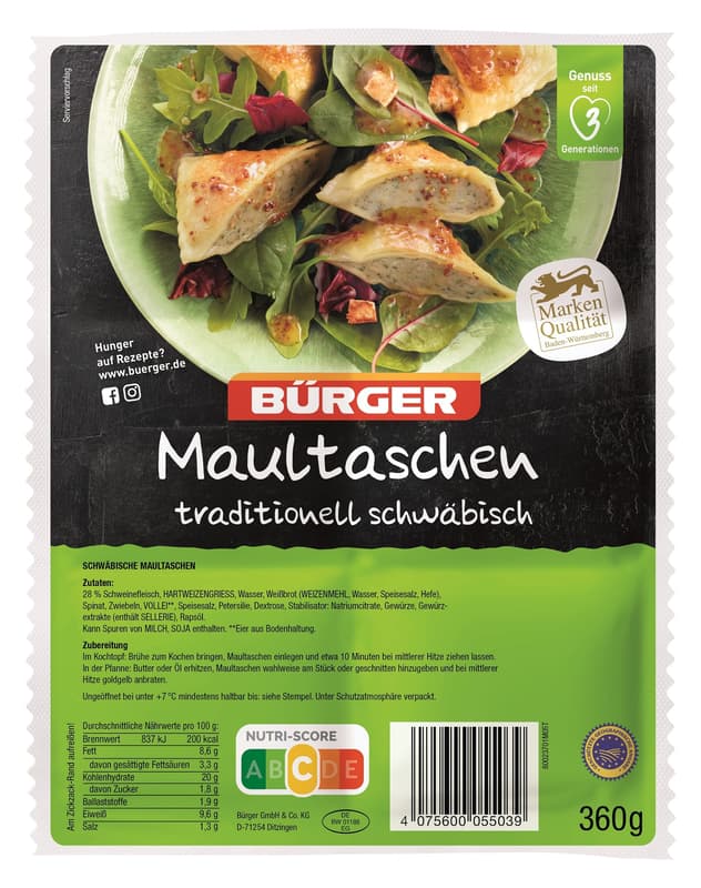 Bürger Swabian Maultaschen traditional