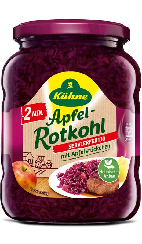 Kühne Ready-made red cabbage with apple pieces