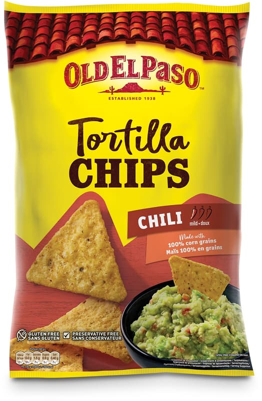 OLD EL PASO Tortilla Chips, Chilli gluten-free