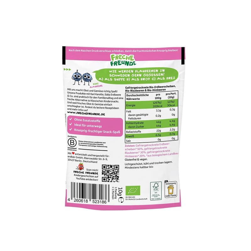 Freche Freunde Bio Roter Beerenmix Fruchtchips