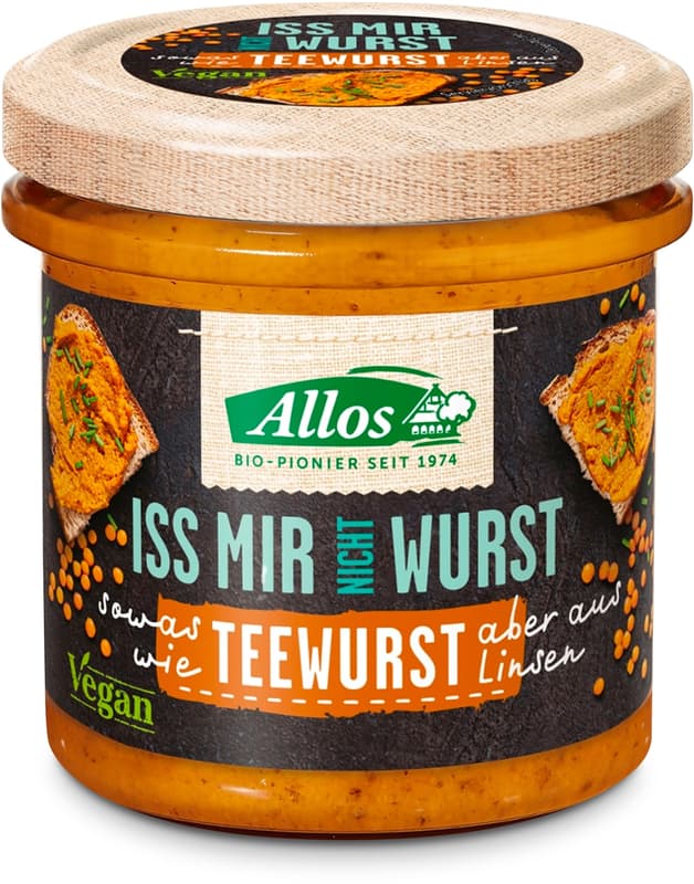 Allos BIO Aufstrich Iss mir nicht Wurst Teewurst