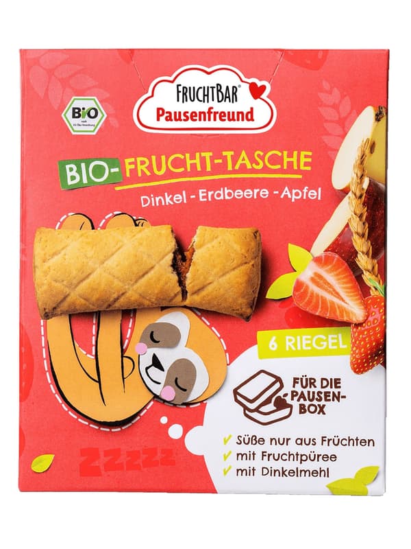 FruchtBar BIO fruit bag, spelt, strawberry, apple