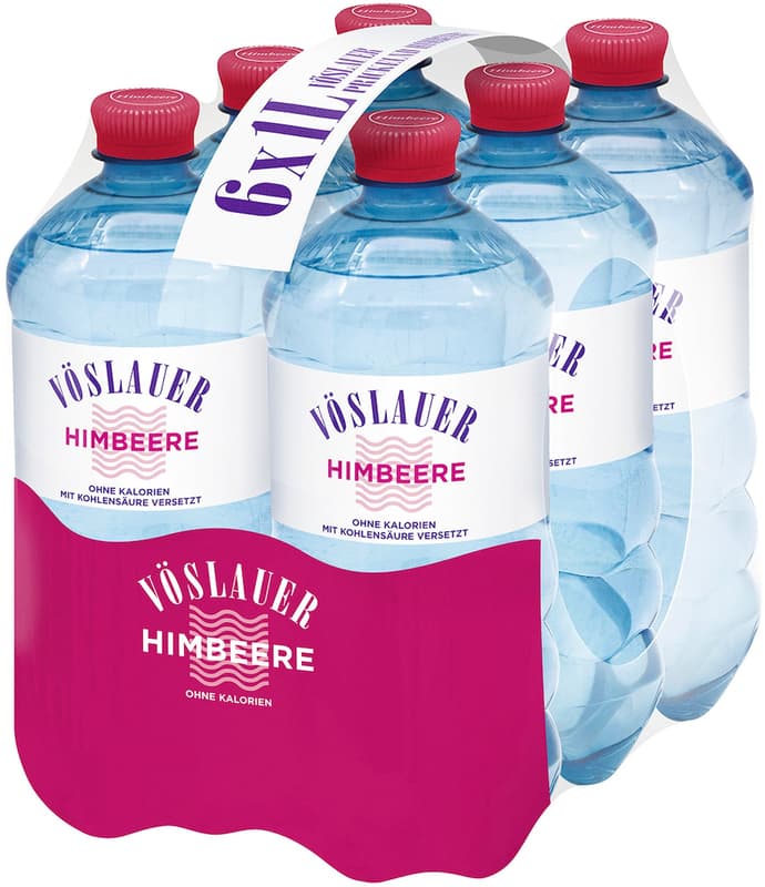 Vöslauer Flavour Raspberry 6x1,0 l PET (ONE WAY)