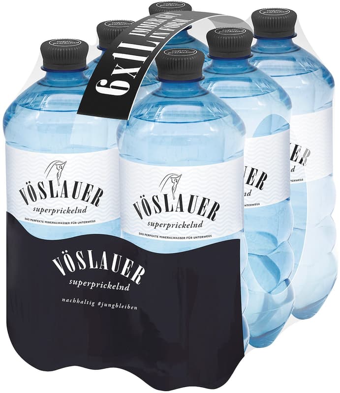 Vöslauer Mineral Water super sparkling 6x1,0 l PET (ONE WAY)