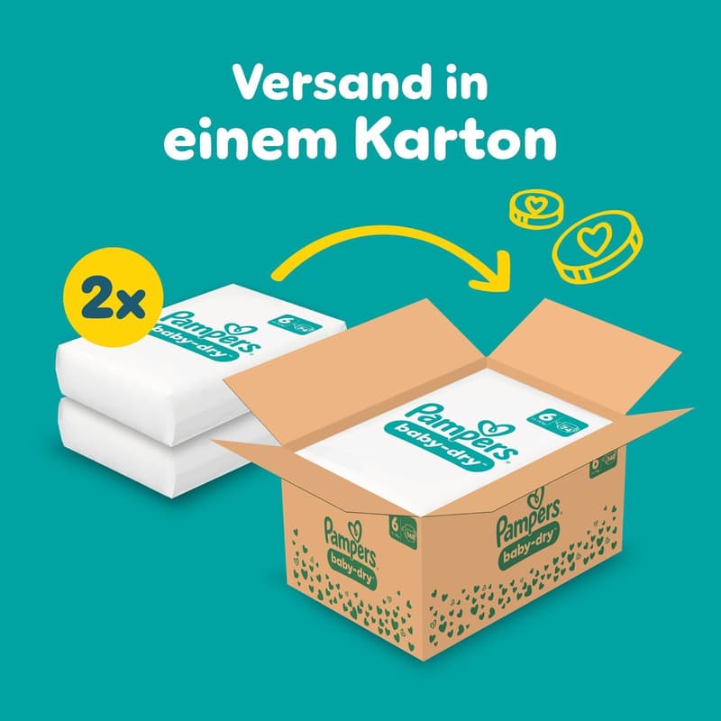 Pampers Baby Dry Gr.6 Extra Large 13-18kg Monthly Package
