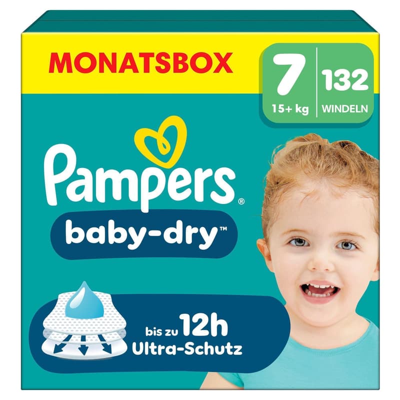 Pampers Baby Dry Gr.7 Extra Large 15+kg Monthly Package