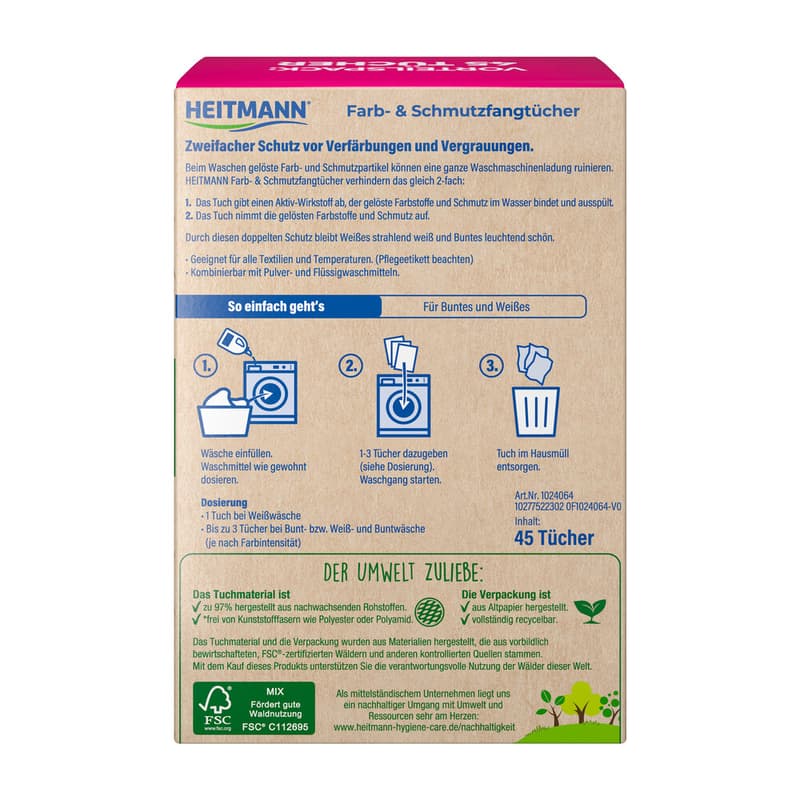 HEITMANN paint and dirt catcher cloths 45 pieces