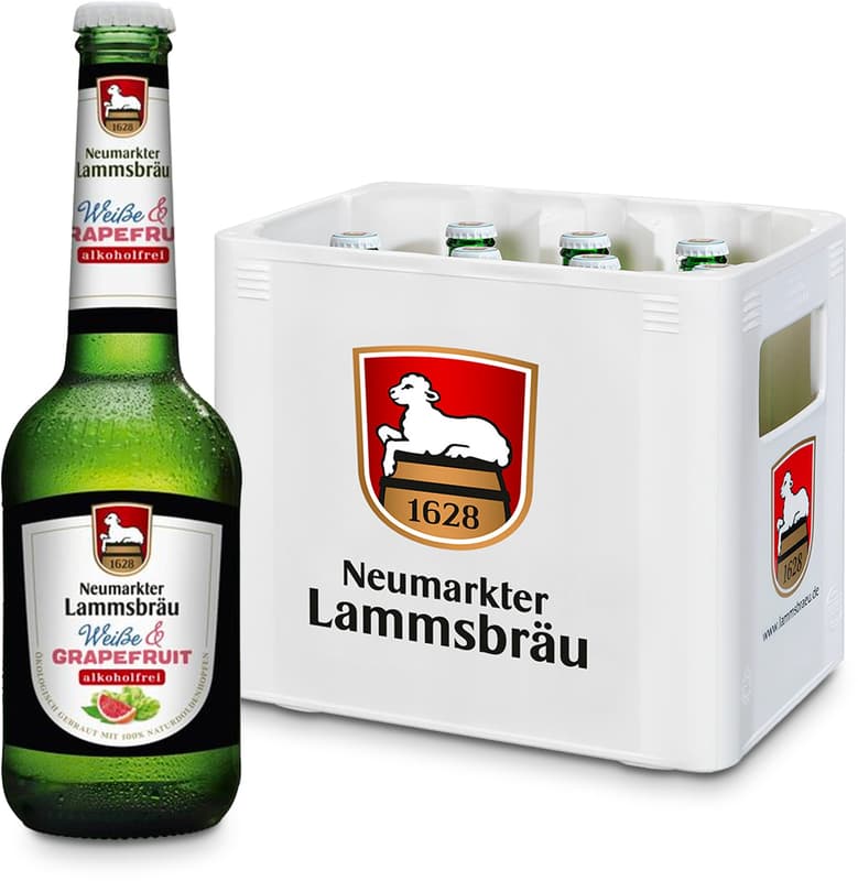 Lammsbräu BIO White & Grapefruit Non-Alcoholic Box 10x0,33l (MOREWEG)