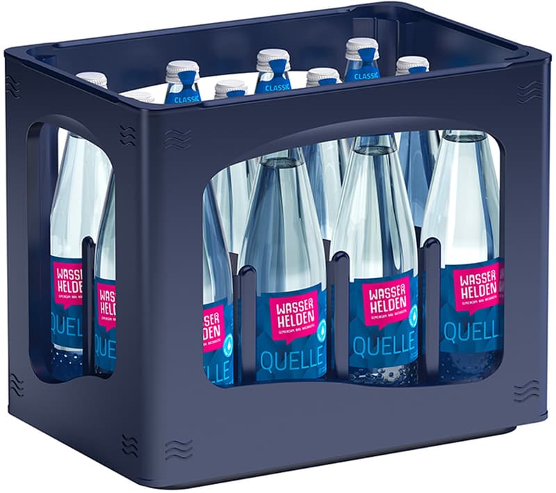 Wasserhelden Classic Kiste 12x0,75l Glas (MEHRWEG)
