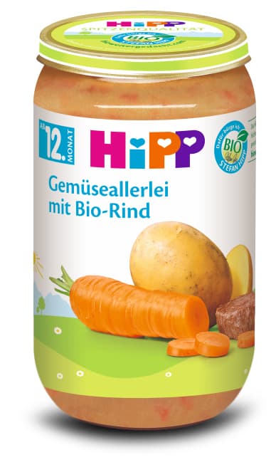 HiPP Vegetable Allsorts with Organic Beef from 12 months of age