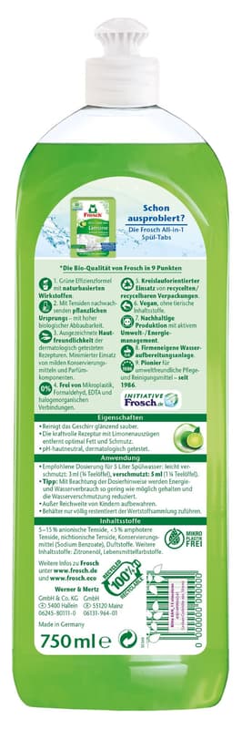 Frosch Lemon Dishwashing Liquid