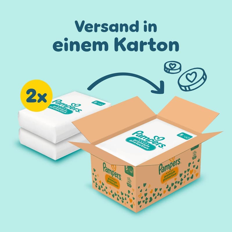 Pampers Premium Protection Gr. 5, Monatsbox, 11kg-16kg