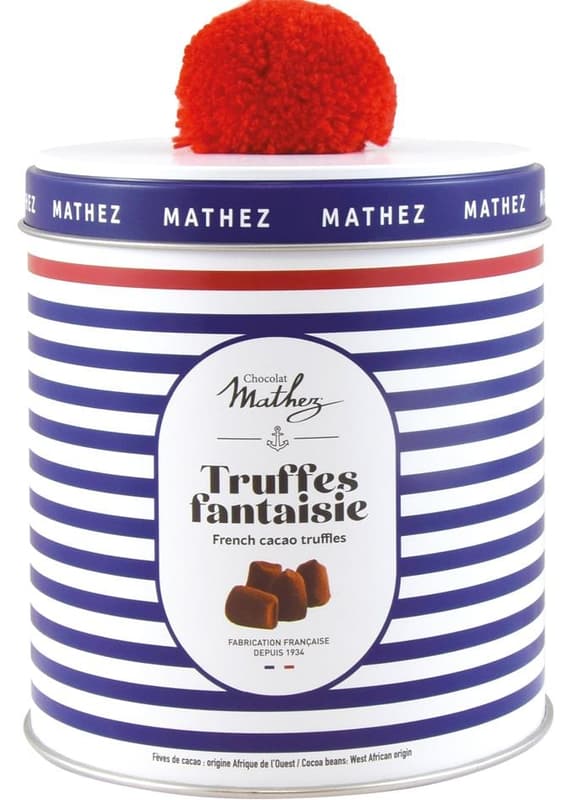 Mathez Schokotrüffel Vollmilch in Navy Dose