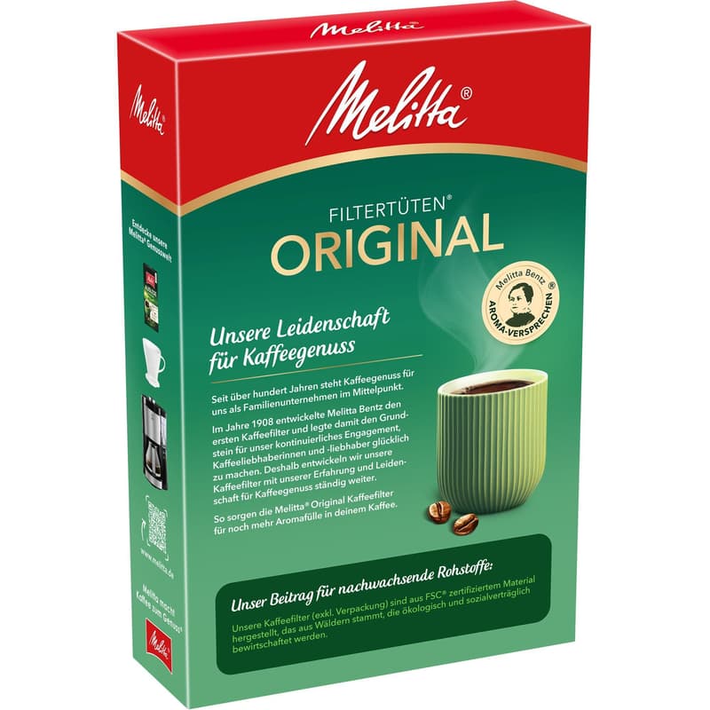 Melitta Original Filter Bags 1x4 Natural Brown