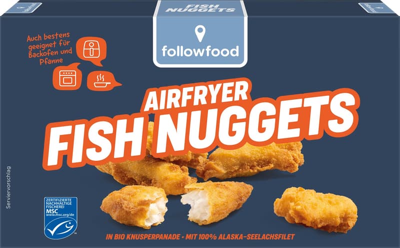 followfood MSC fish nuggets in organic crispy breading