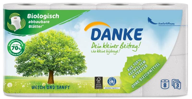 Danke Toilettenpapier 3-lagig