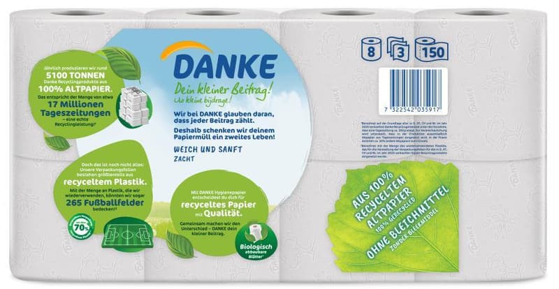 Danke Toilettenpapier 3-lagig