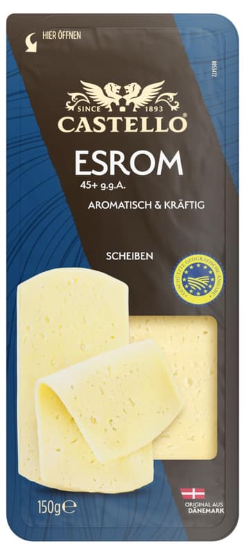 Castello Esrom, sliced cheese