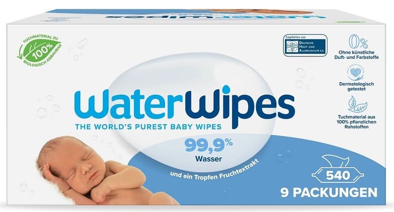 WaterWipes Babyfeuchttücher Super Value Box(9x60 Stck.)