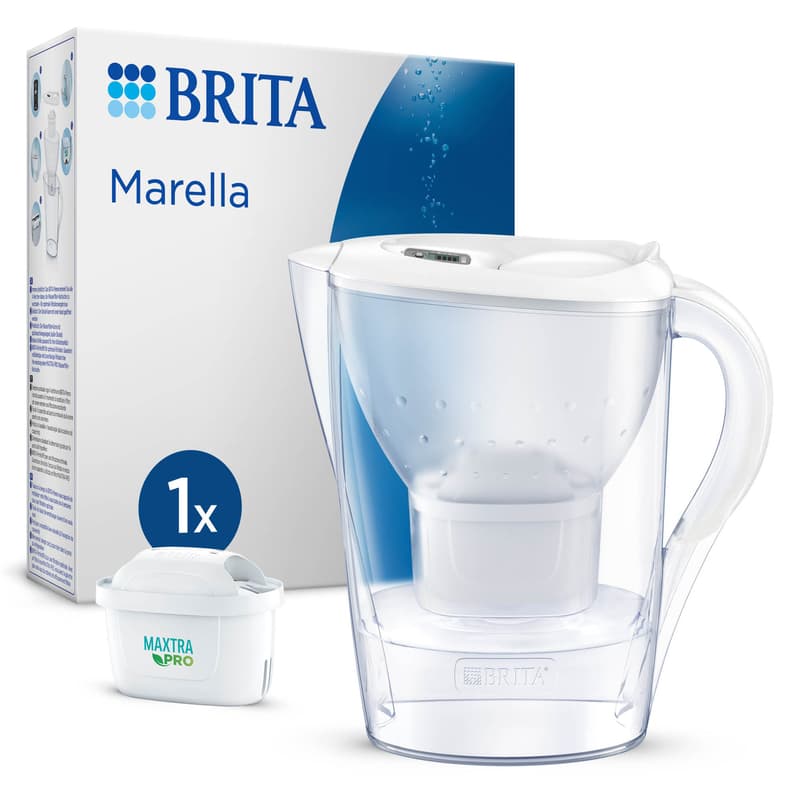 BRITA water filter jug Marella white incl. MX PRO