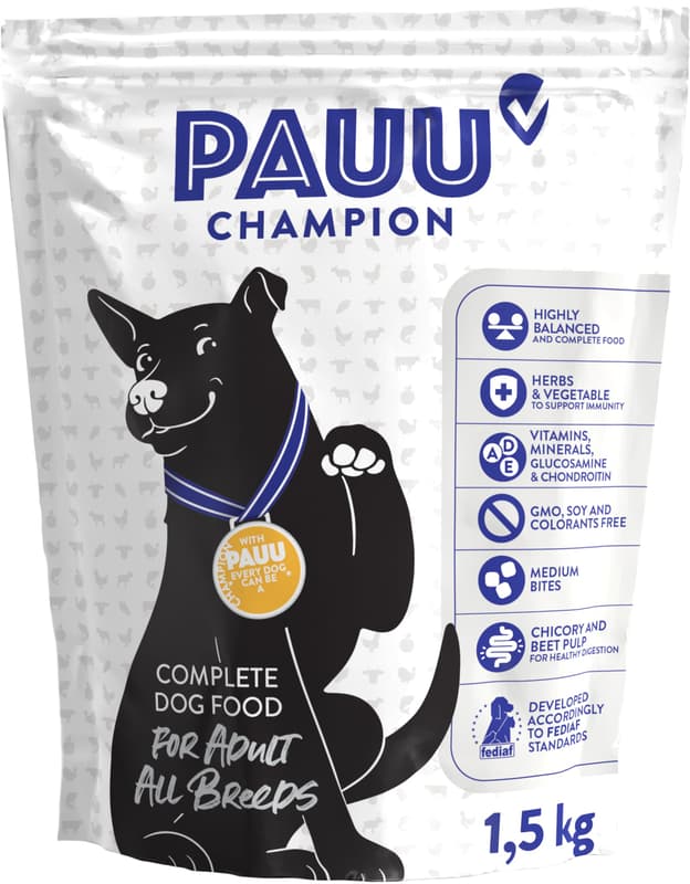 Pauu monoprotein gluten-free kibble with fresh lamb and rice for dogs