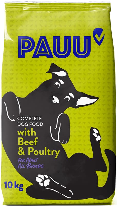 Pauu kibble with beef and poultry for dogs