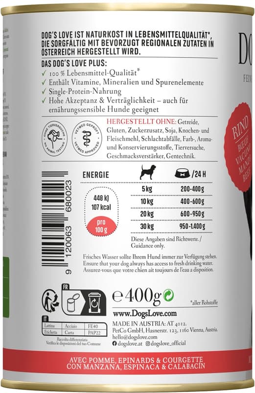 DOG'S LOVE ADULT Beef