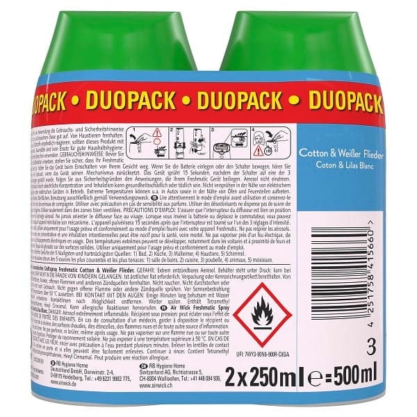 Air Wick Freshmatic Max Nachfüller DUO Cotton & Weißer Flieder