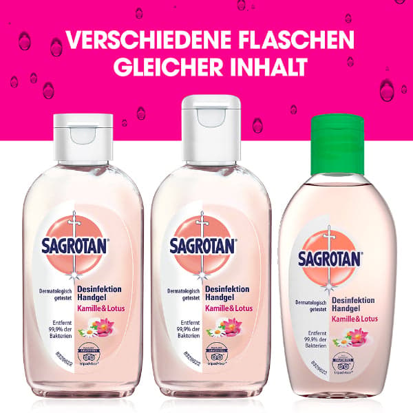 Sagrotan Hand-Desinfektionsgel mit Kamille & Lotus
