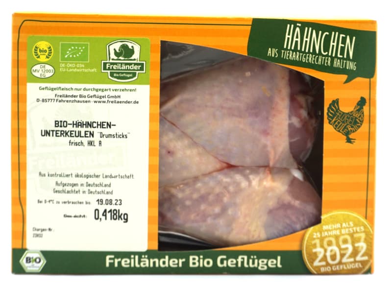 Freiländer BIO Hähnchenunterkeulen Drumstick