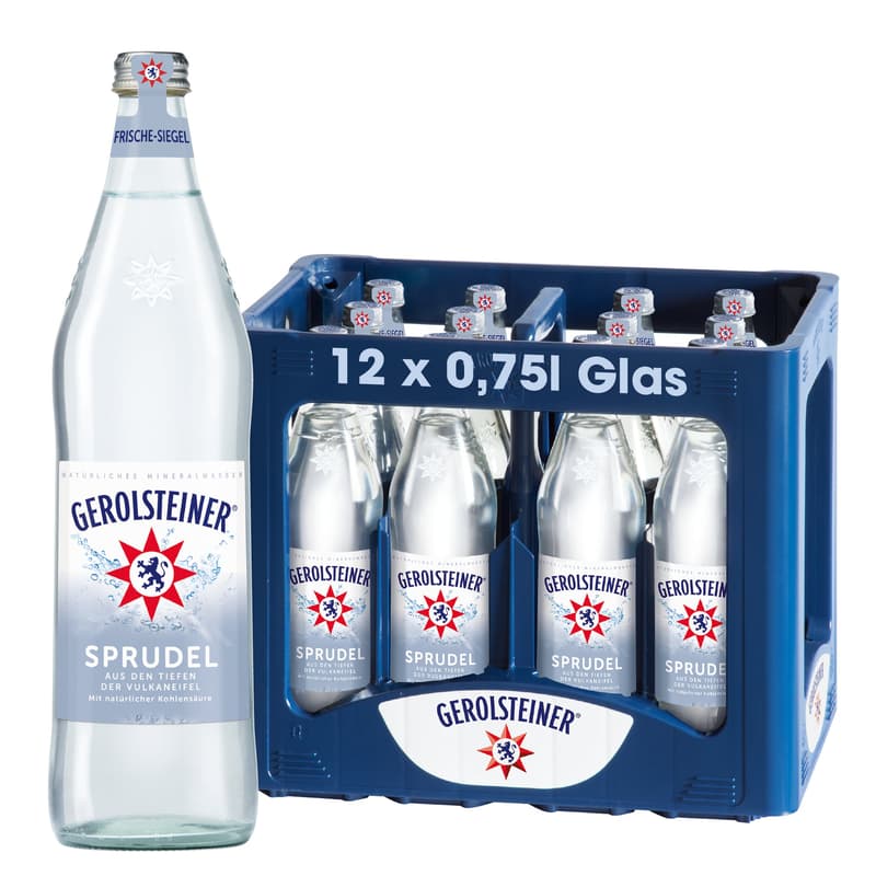 Gerolsteiner Mineral Water Sparkling Box 12x0.75 l Glass (REFILLABLE)