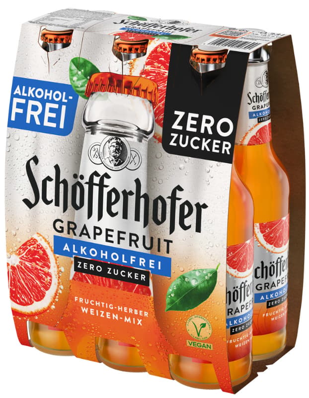 Schöfferhofer Grapefruit Alkoholfrei Zero Sixpack 6x0,33 l (MEHRWEG)