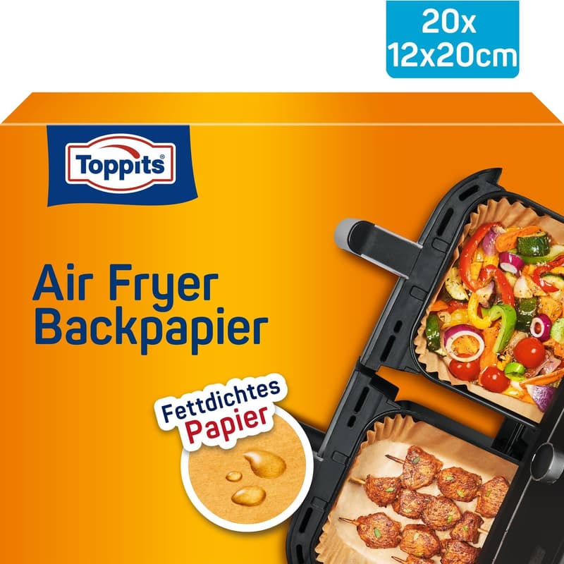 Toppits® Air Fryer Bakingpaper squared