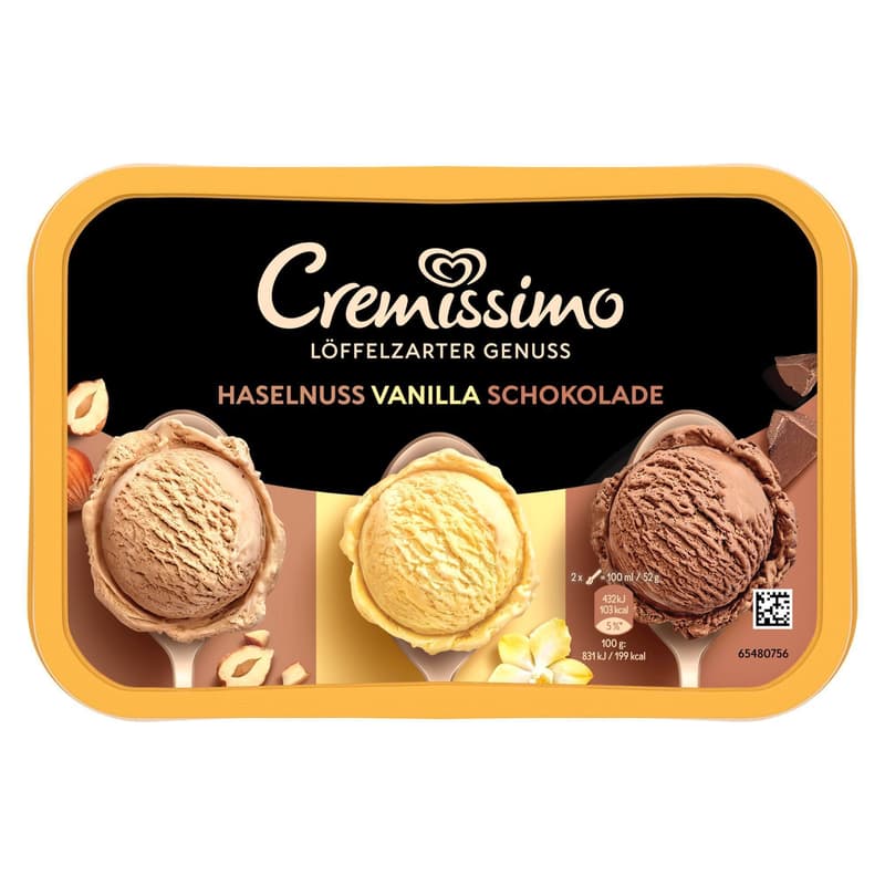 Cremissimo Hazelnut Vanilla Chocolate 1000 ml