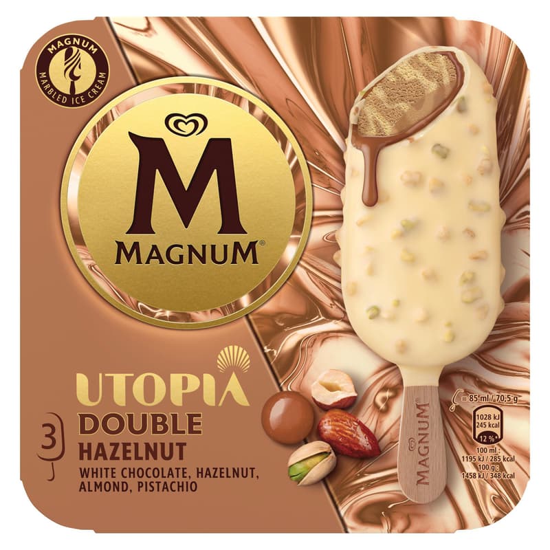 Magnum Double Hazelnut 3×85 ml