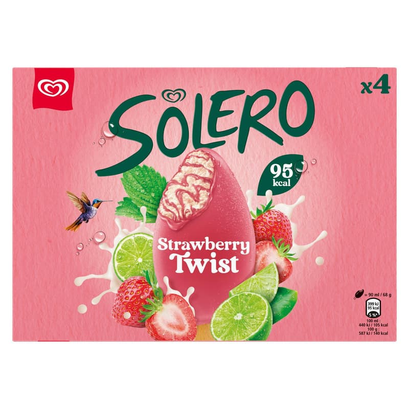 Solero Strawberry Twist 4×90 ml