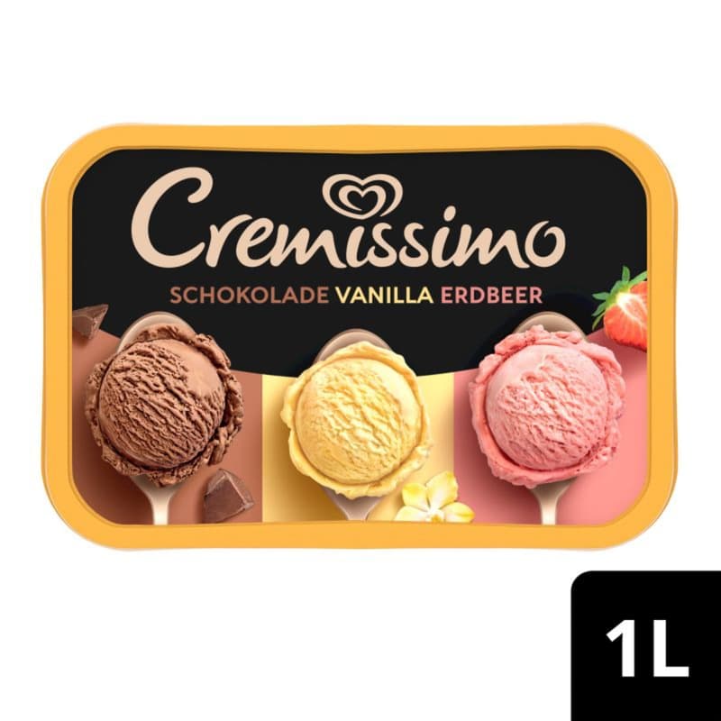 Cremissimo Chocolate Strawberry Vanilla 1000 ml