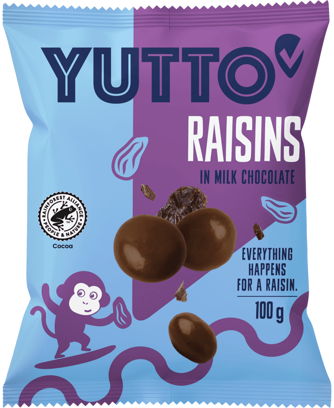 YUTTO Raisins in milk chocolate 100g