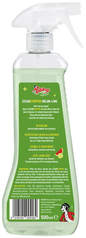 Poliboy Staubstopper Oberflächenreiniger Melone Lime